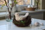 Ptaszek w gnieździe – dekoracyjny tealight sojowy