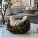 Ptaszek w gnieździe – dekoracyjny tealight sojowy